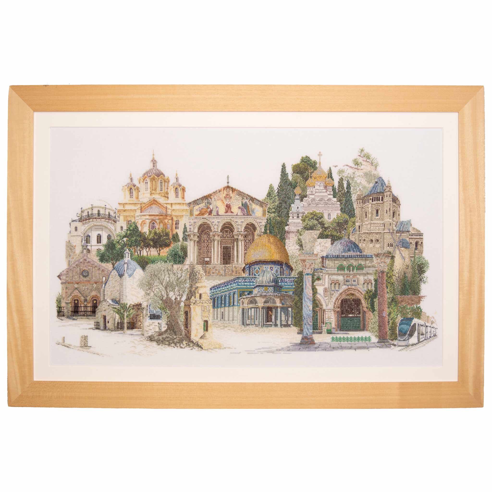 Counted Cross Stitch Kit Jerusalem Israel - Aida 18 Count