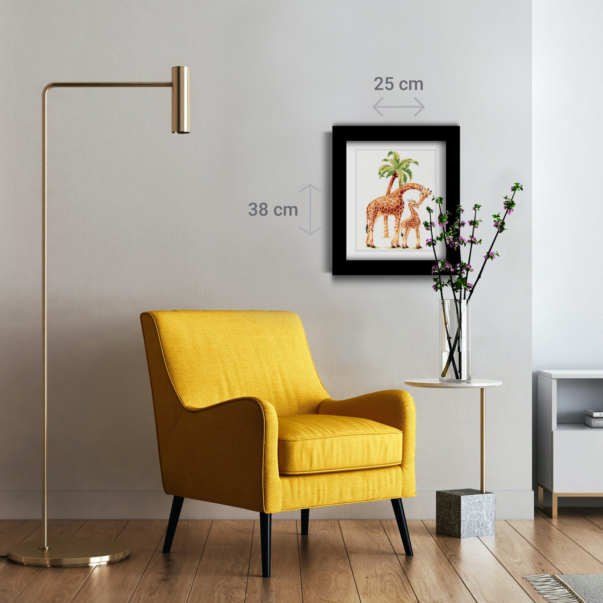 Safari Giraffe - Linen - 28 - DSB003L-Thea Gouverneur Since 1959