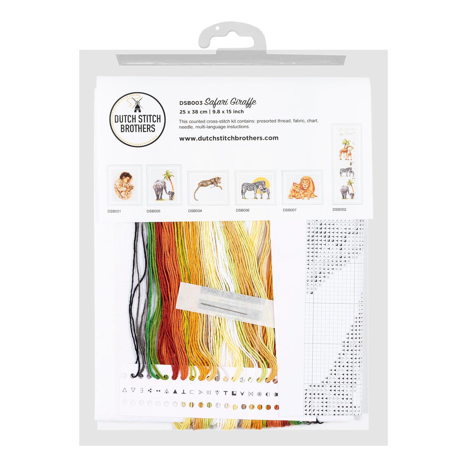Safari Giraffe - Linen - 28 - DSB003L-Thea Gouverneur Since 1959