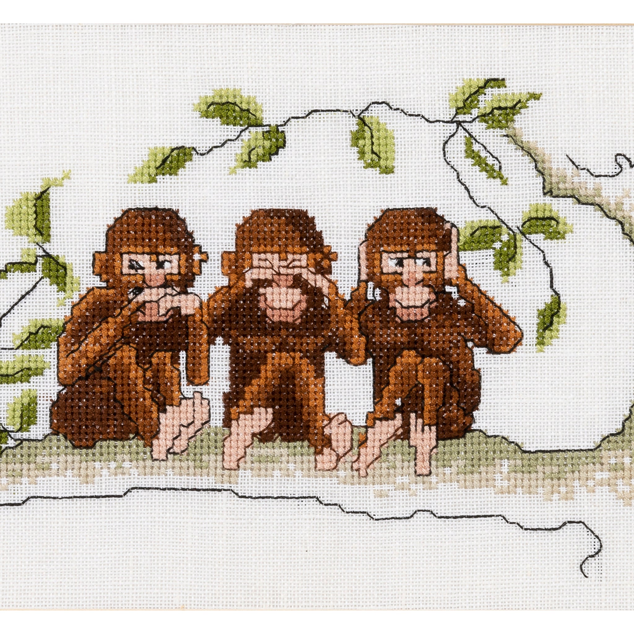 Three Wise Monkeys - Linen - 32 - 1031-Thea Gouverneur Since 1959