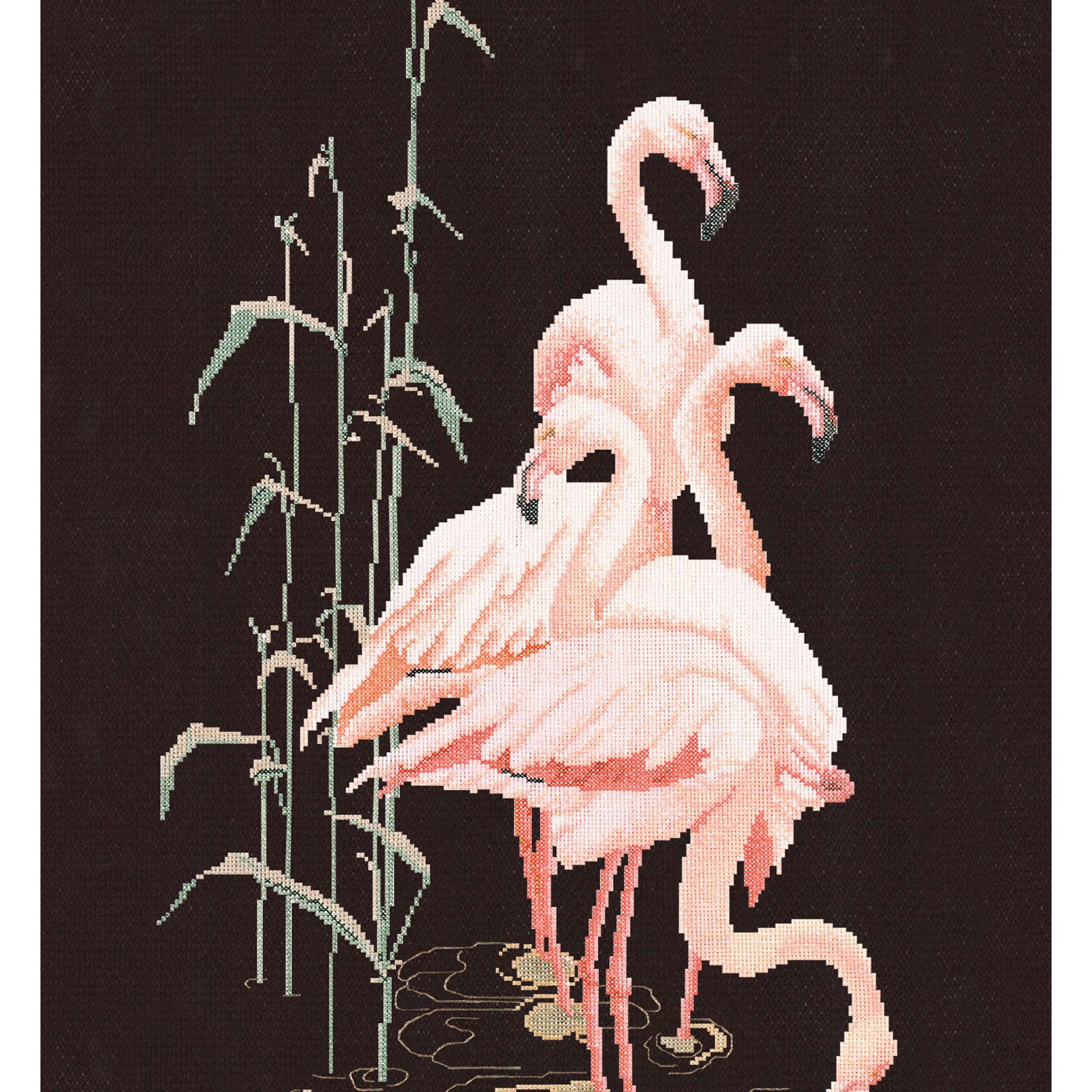 Flamingo - Aida Zwart - 18 stuks - 1070.05