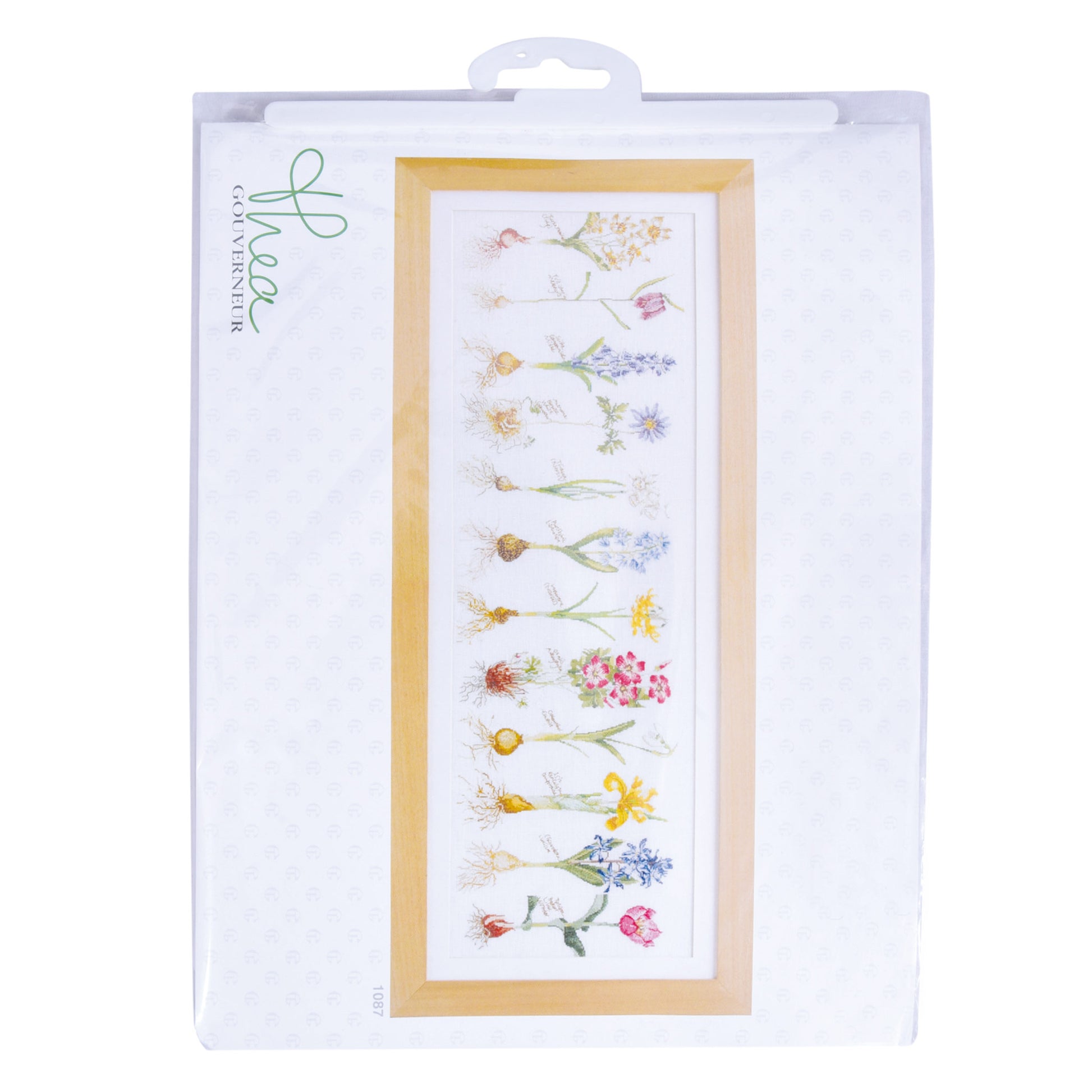 Packed cross stitch kit flowers and bulbs Thea Gouverneur