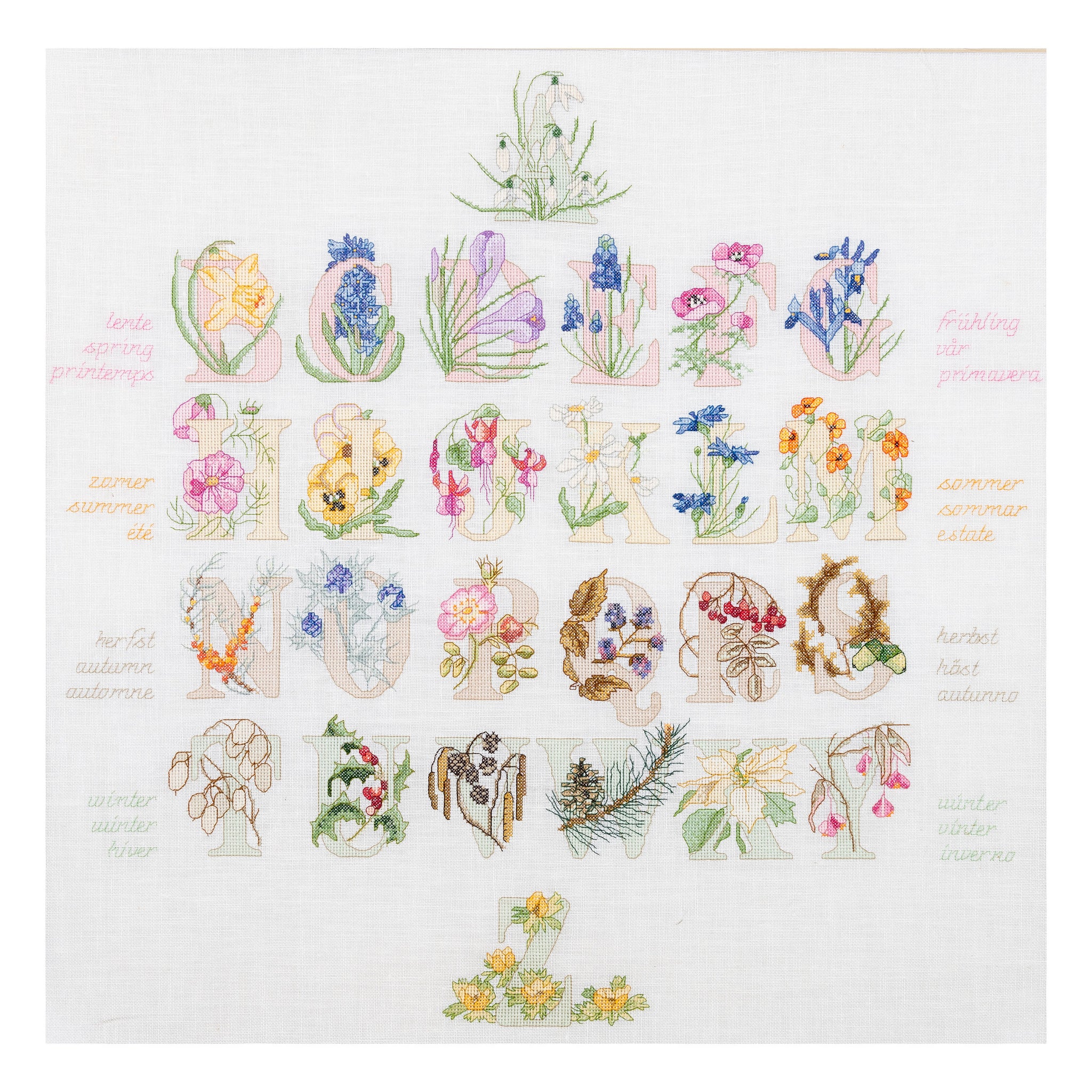 Floral Alphabet - Linen - 32 - 2025
