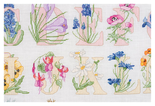 Floral Alphabet - Linen - 32 - 2025