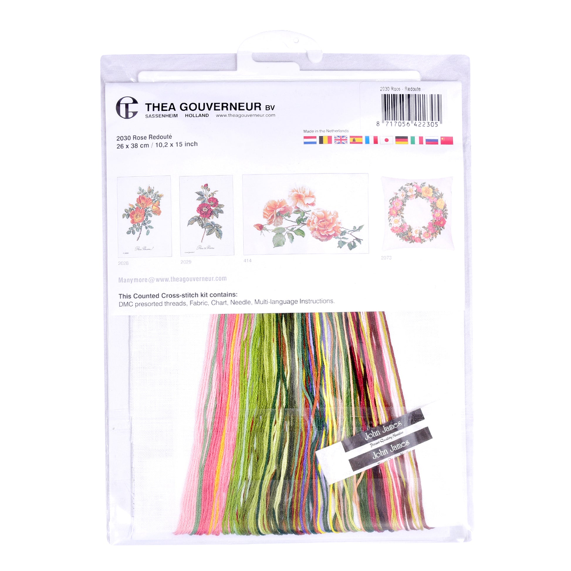 Rose Redouté - Linen - 36 - 2030-Thea Gouverneur Since 1959