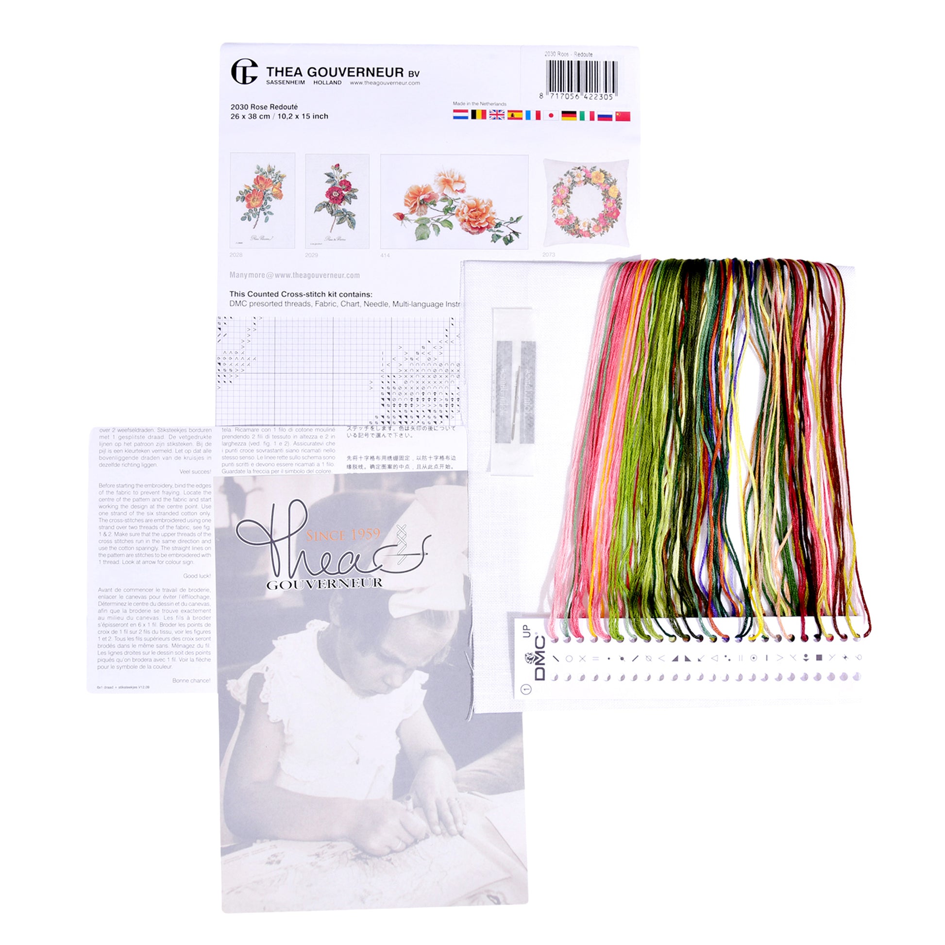 Rose Redouté - Linen - 36 - 2030-Thea Gouverneur Since 1959