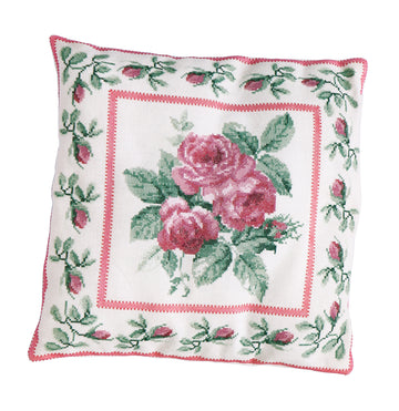 Rose Bouquet Cushion - Aida - 12 - 2034A