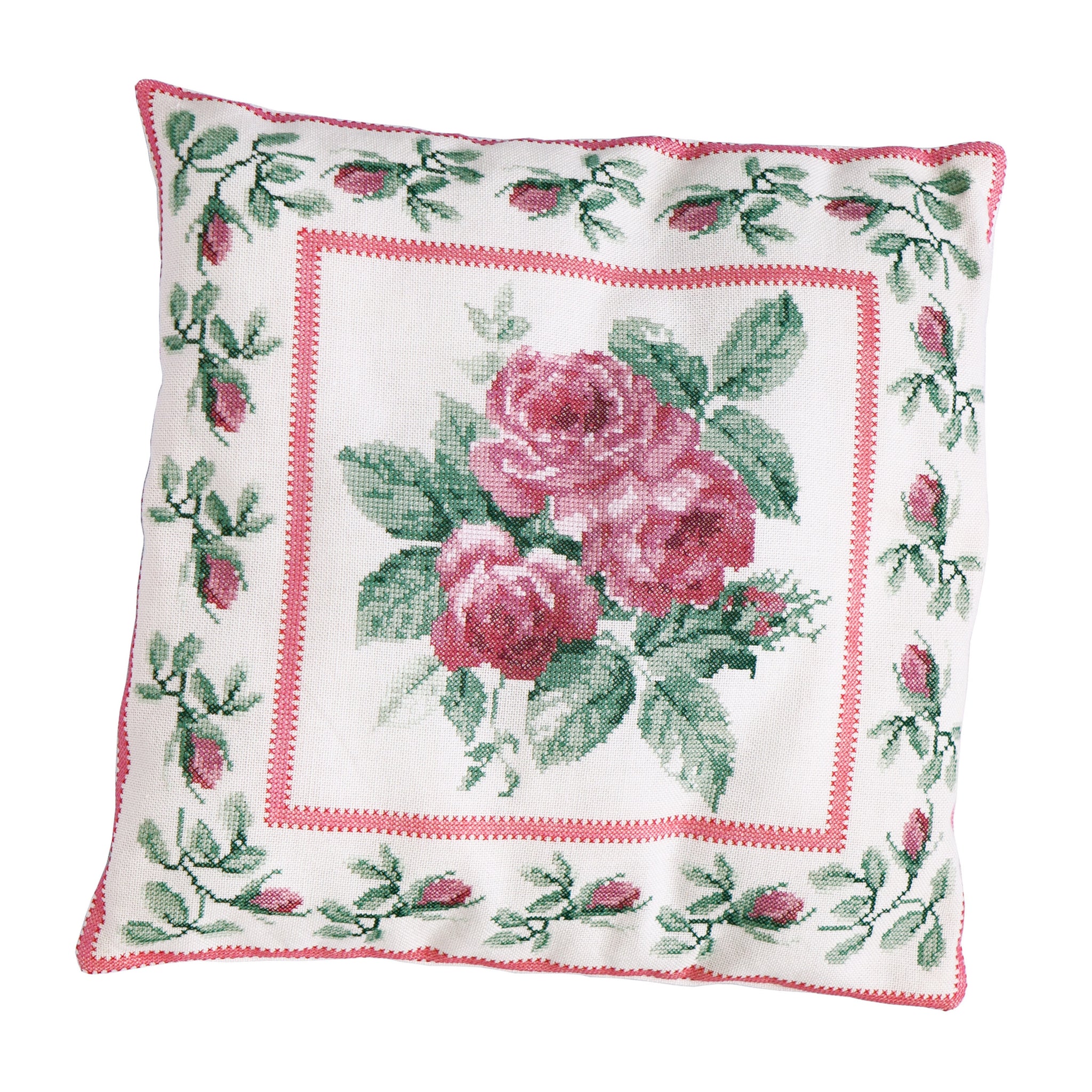Rose Bouquet Cushion - Aida - 12 - 2034A