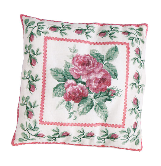 Rose Bouquet Cushion - Aida - 12 - 2034A