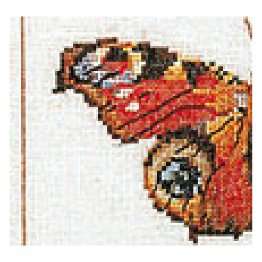 butterfly cross stitch design close up