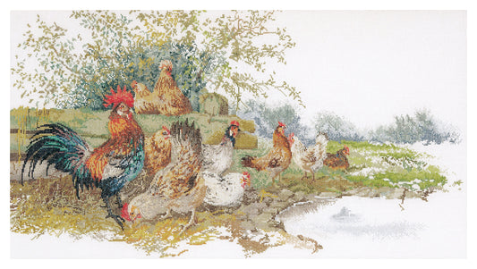 Chickens - Linen - 32 - 2038