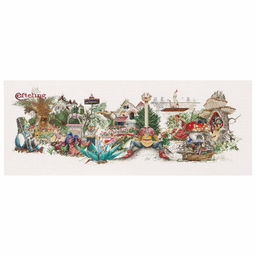 Cross stitch pattern of Efteling park in the Netherlands