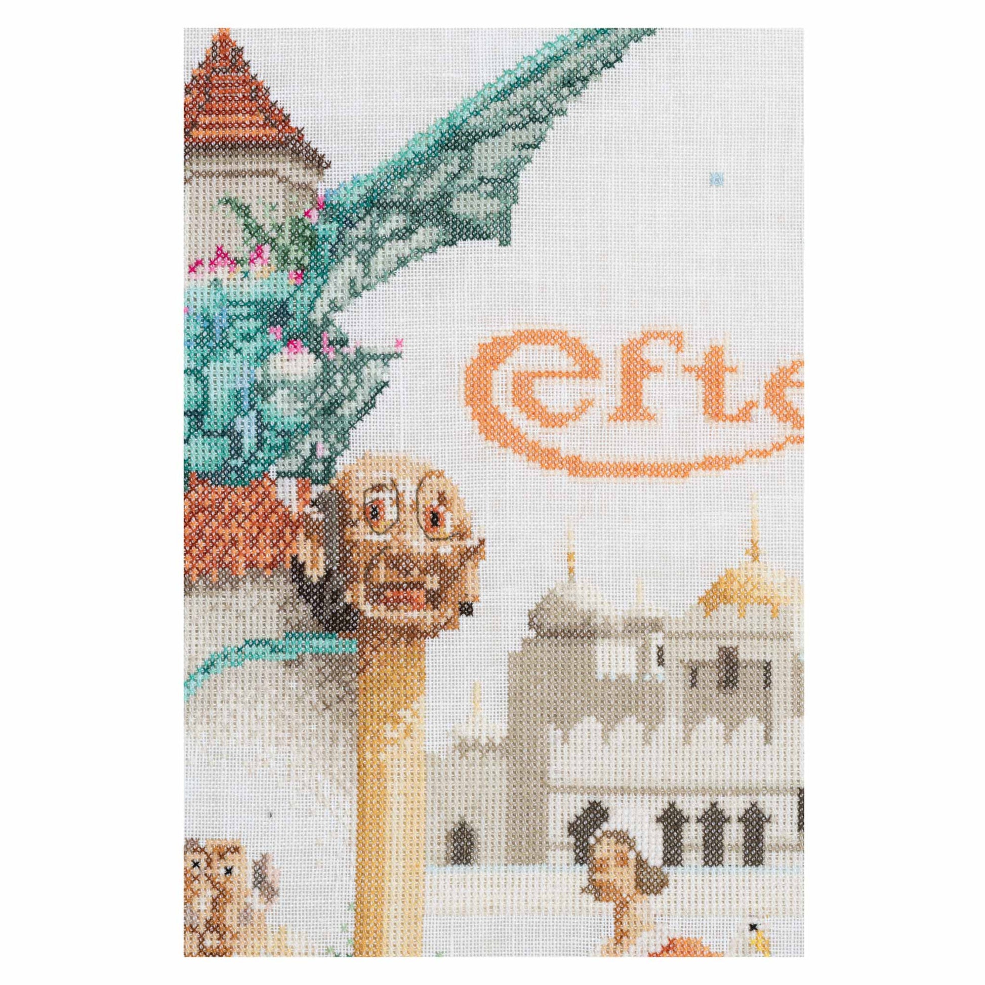 Counted Cross Stitch Kit Efteling Park close up