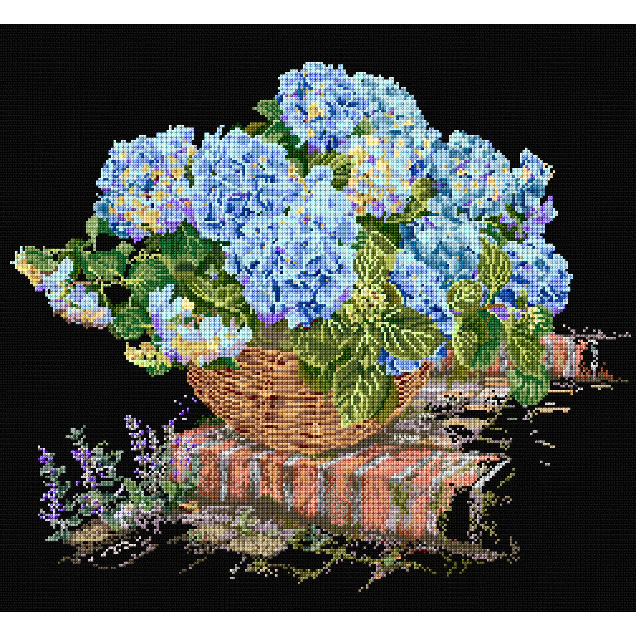 Blue Hydranem - Aida Black - 18 - 2046.05-Thea Gouverneur Since 1959