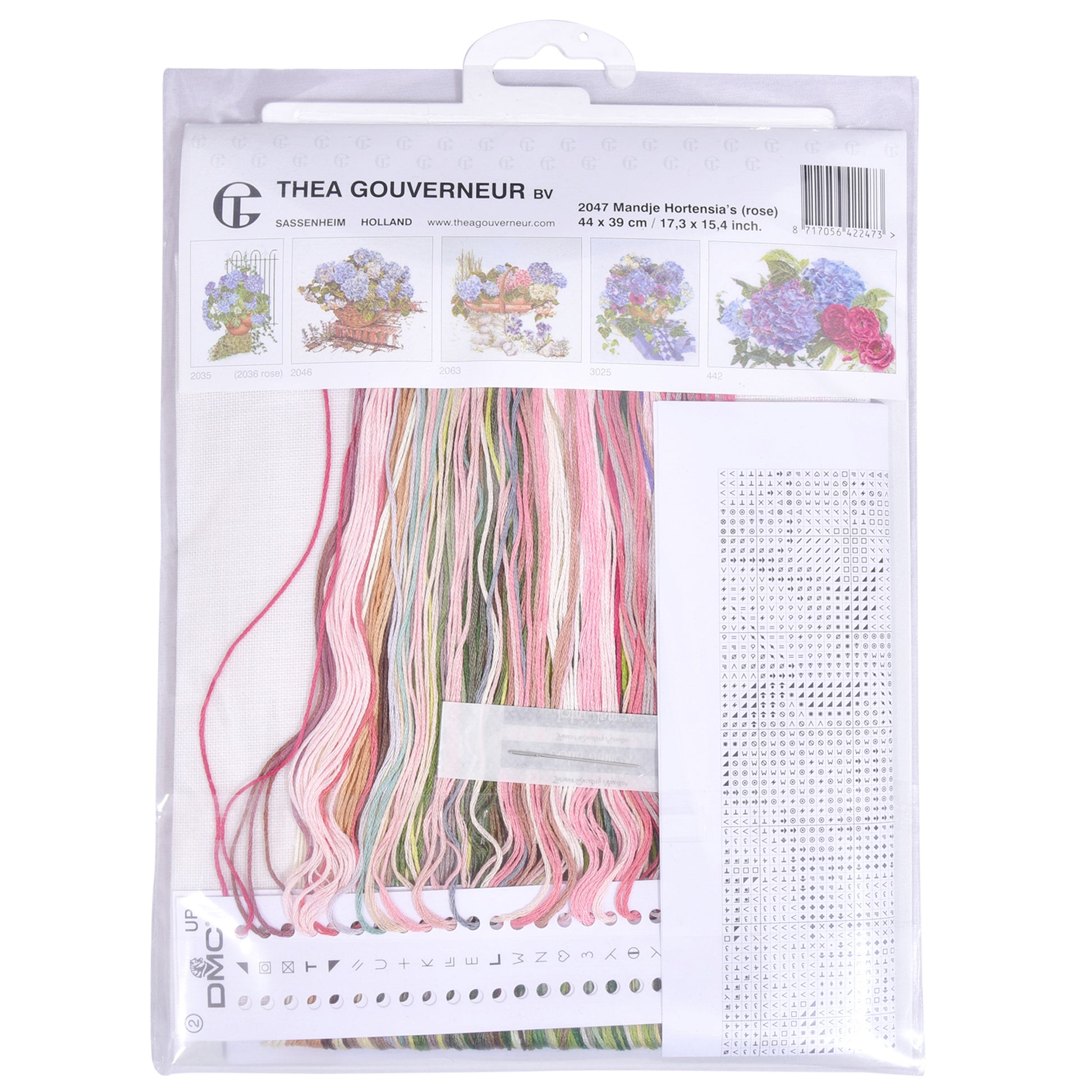 Pink Hydrangea - Linen - 32 - 2047-Thea Gouverneur Since 1959