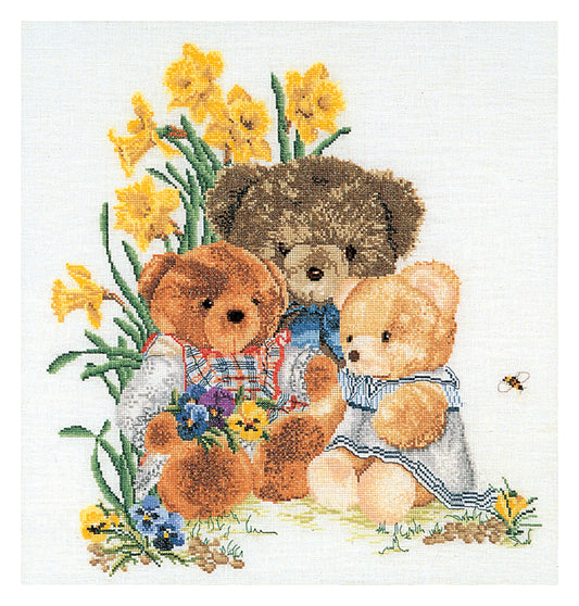 Teddy Bears - Linen - 32 - 2048