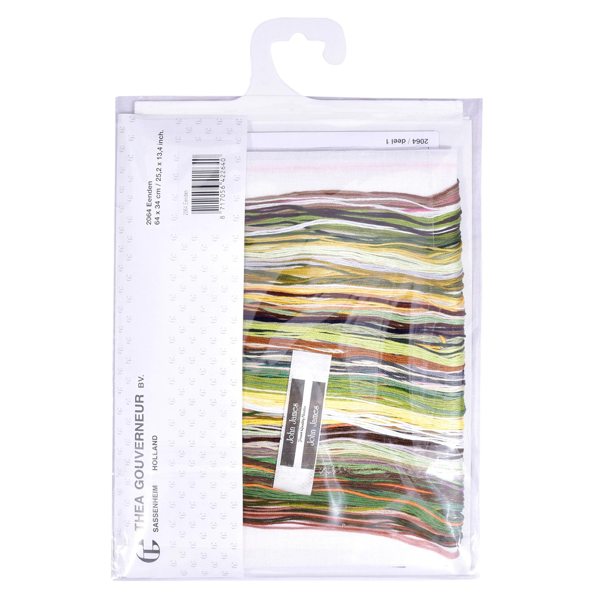 cross stitch package with presorted threads on the floss organizer