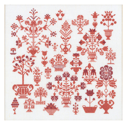 Antique Flower Sampler - Aida - 18 - 2092A