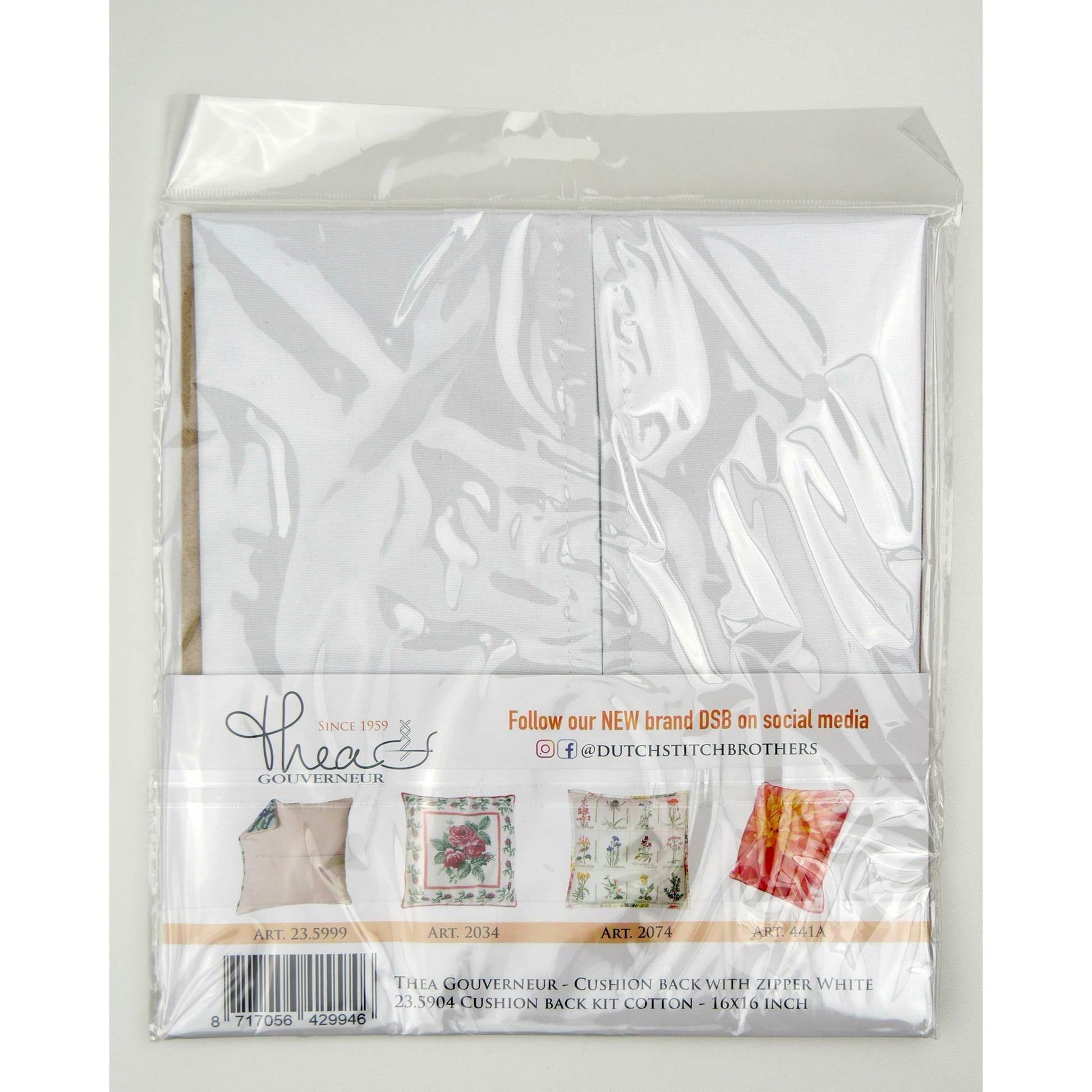 Packaged cushion back kit with visible Thea Gouverneur branding on a white background