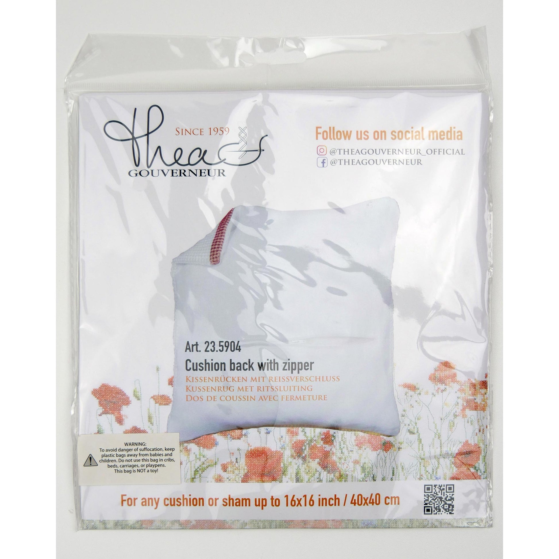 Package Cushion Finishing Back Kit with Zipper