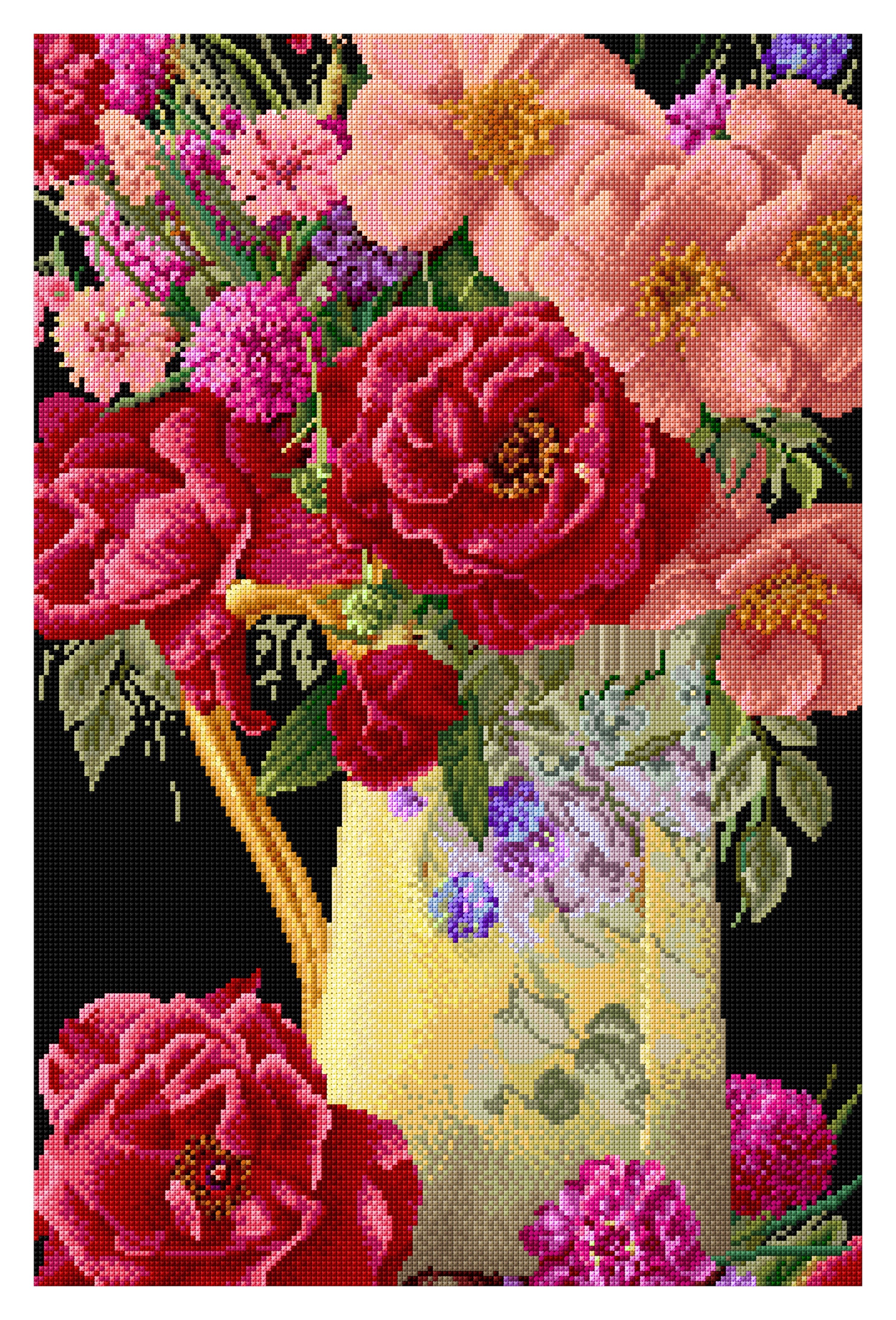 Rose Bouquet - Aida Black - 18 - 3019.05-Thea Gouverneur Since 1959