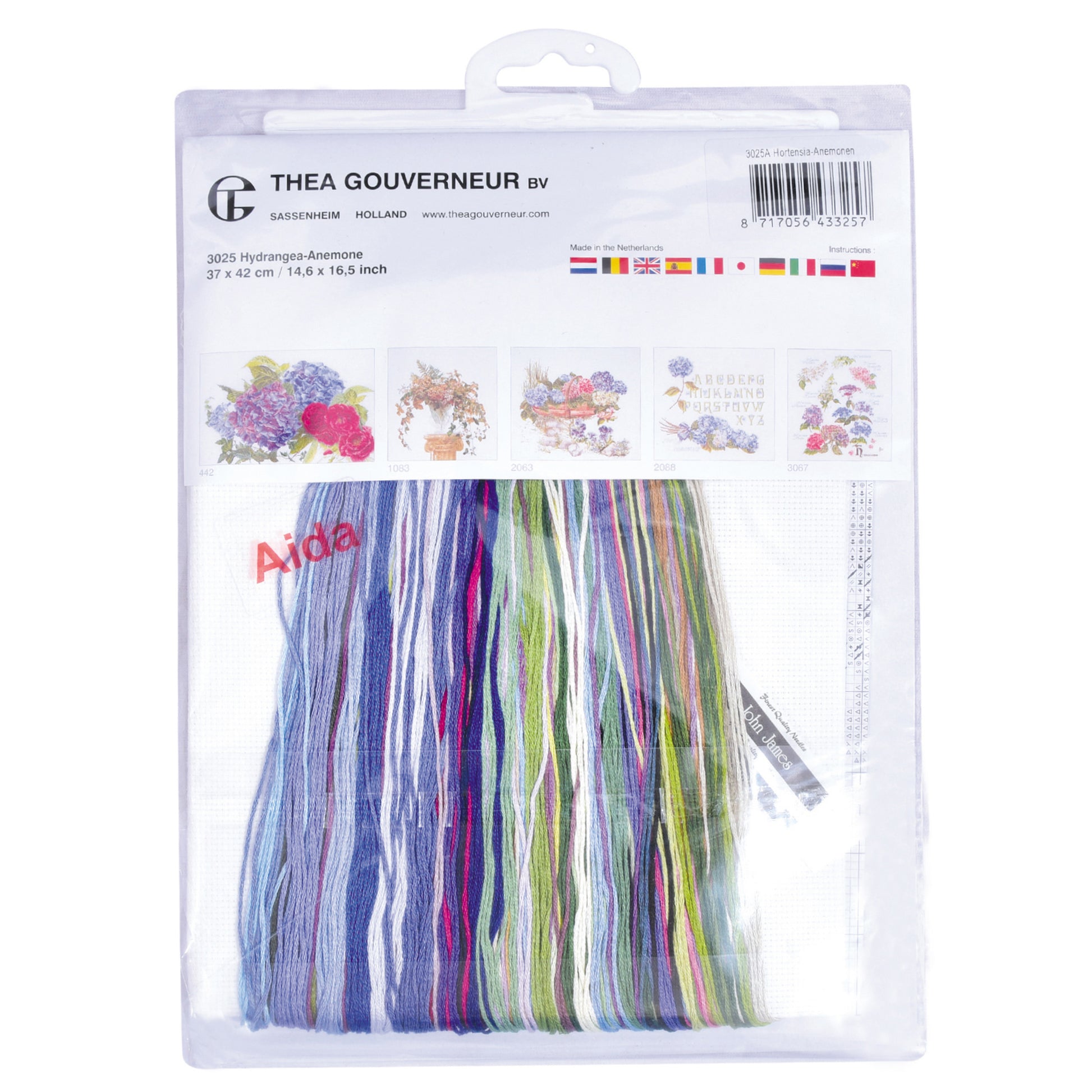 Hydrangea-Anemone - Aida - 16 - 3025A-Thea Gouverneur Since 1959