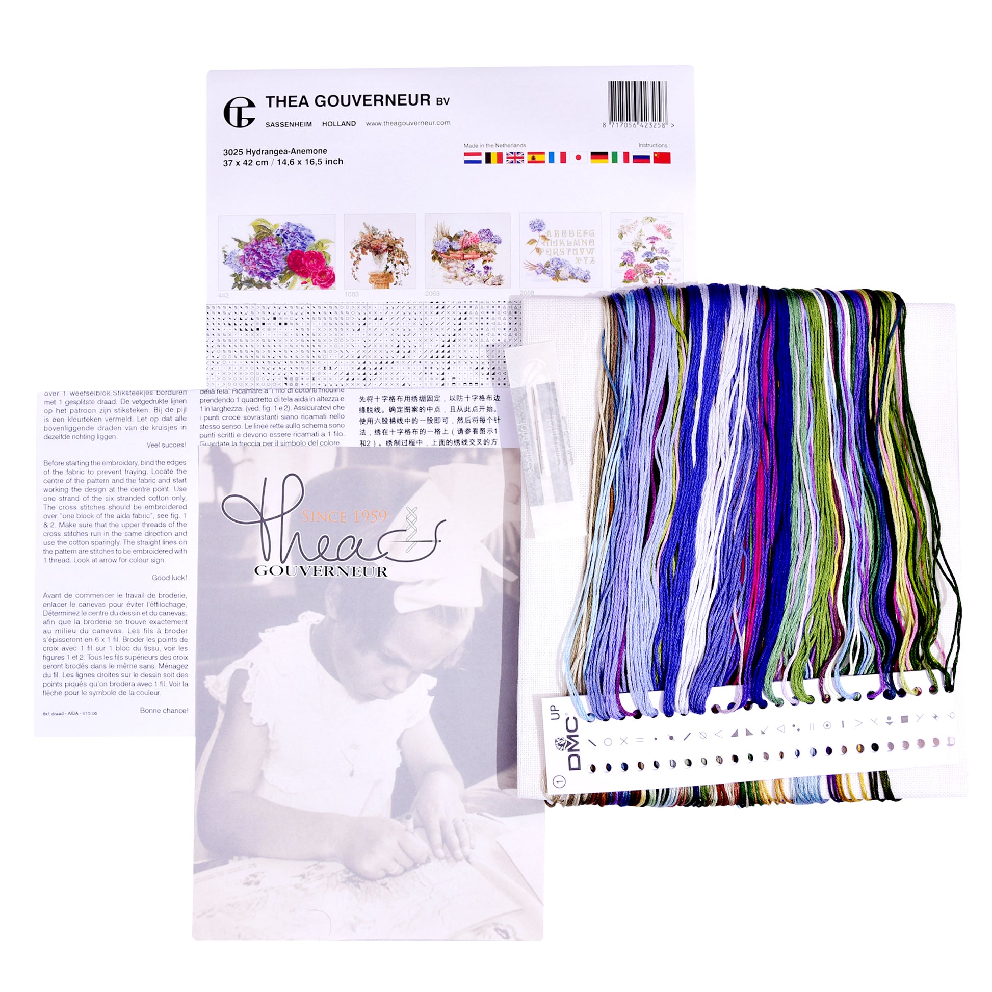 Hydrangea-Anemone - Linen - 32 - 3025-Thea Gouverneur Since 1959