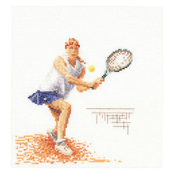 cross stitch design tennis player
