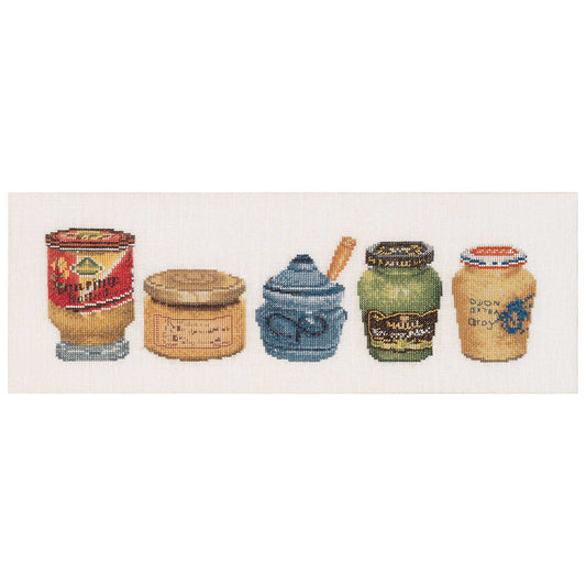 Counted Cross Stitch Kit Mustard Pot