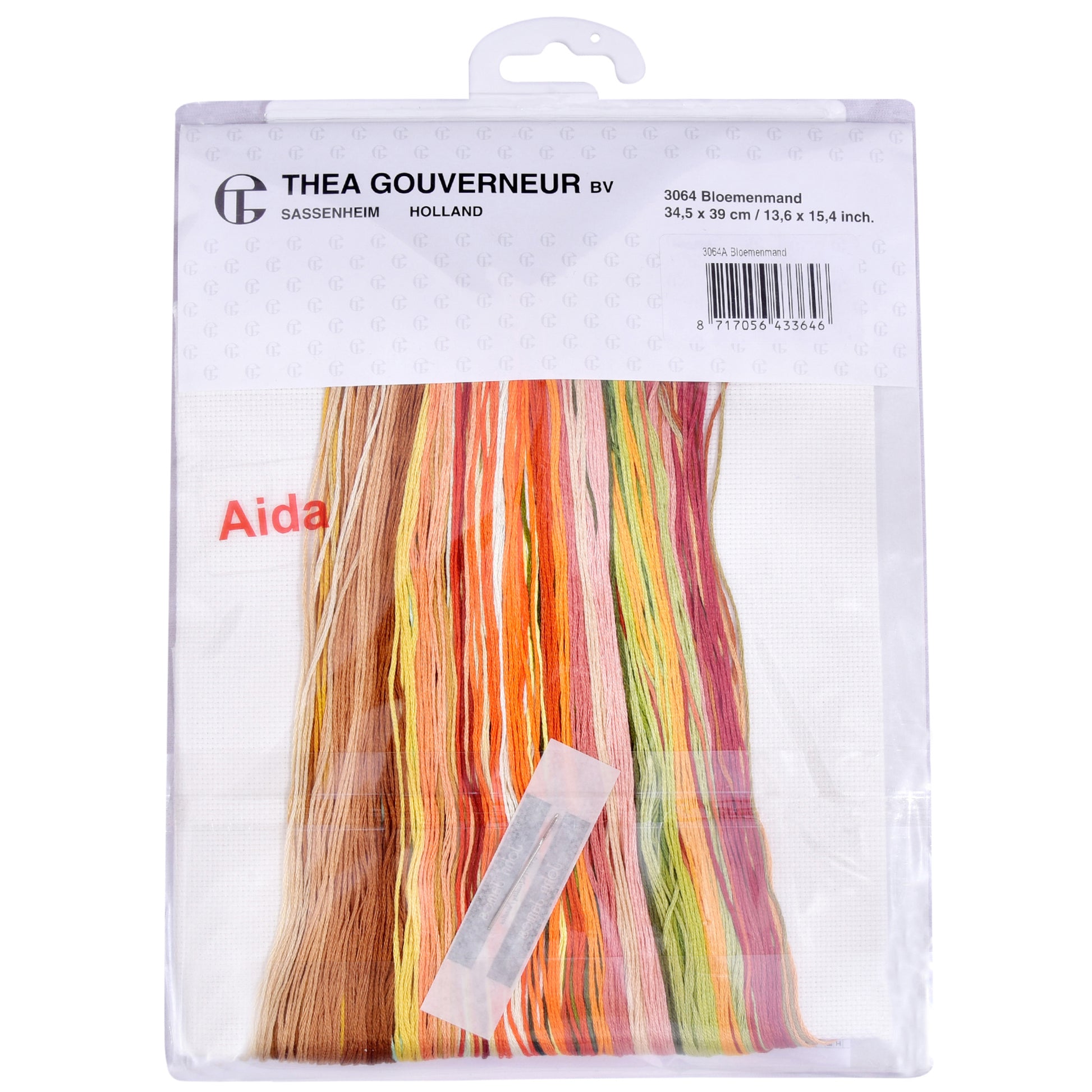 Flower Basket - Aida - 18 - 3064A-Thea Gouverneur Since 1959