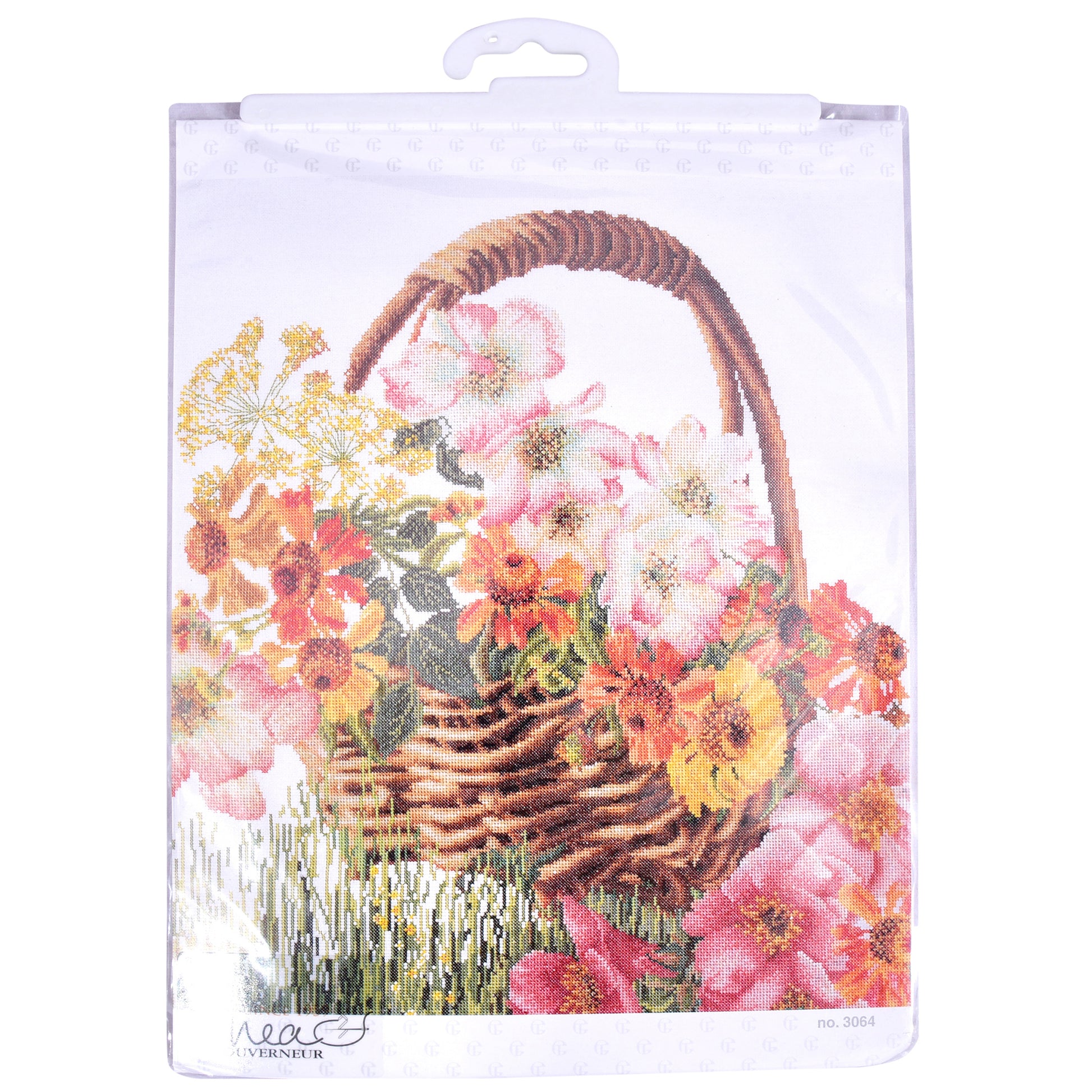 Flower Basket - Aida - 18 - 3064A-Thea Gouverneur Since 1959