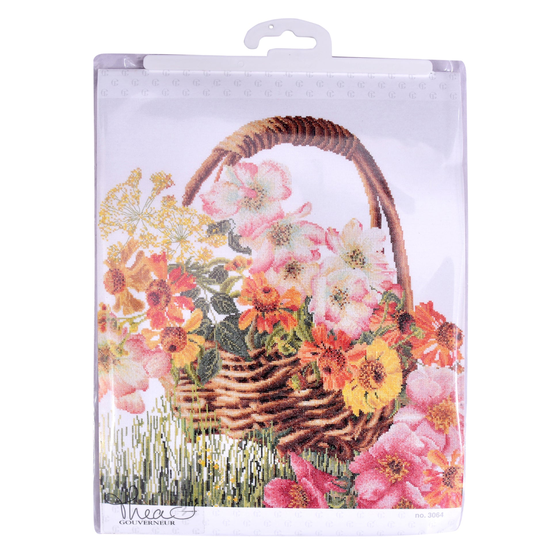 Flower Basket - Linen - 36 - 3064-Thea Gouverneur Since 1959