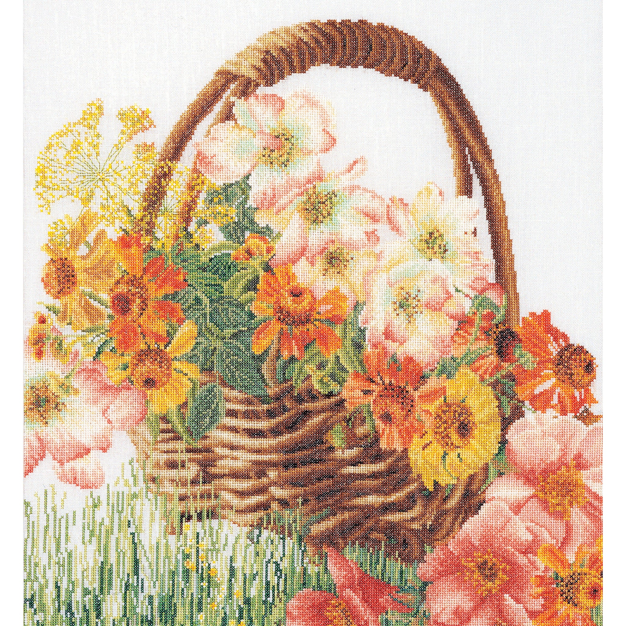 Flower Basket - Linen - 36 - 3064