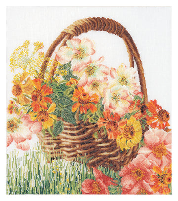 Flower Basket - Aida - 18 - 3064A-Thea Gouverneur Since 1959