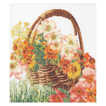 Blumenkorb – Leinen – 36 – 3064