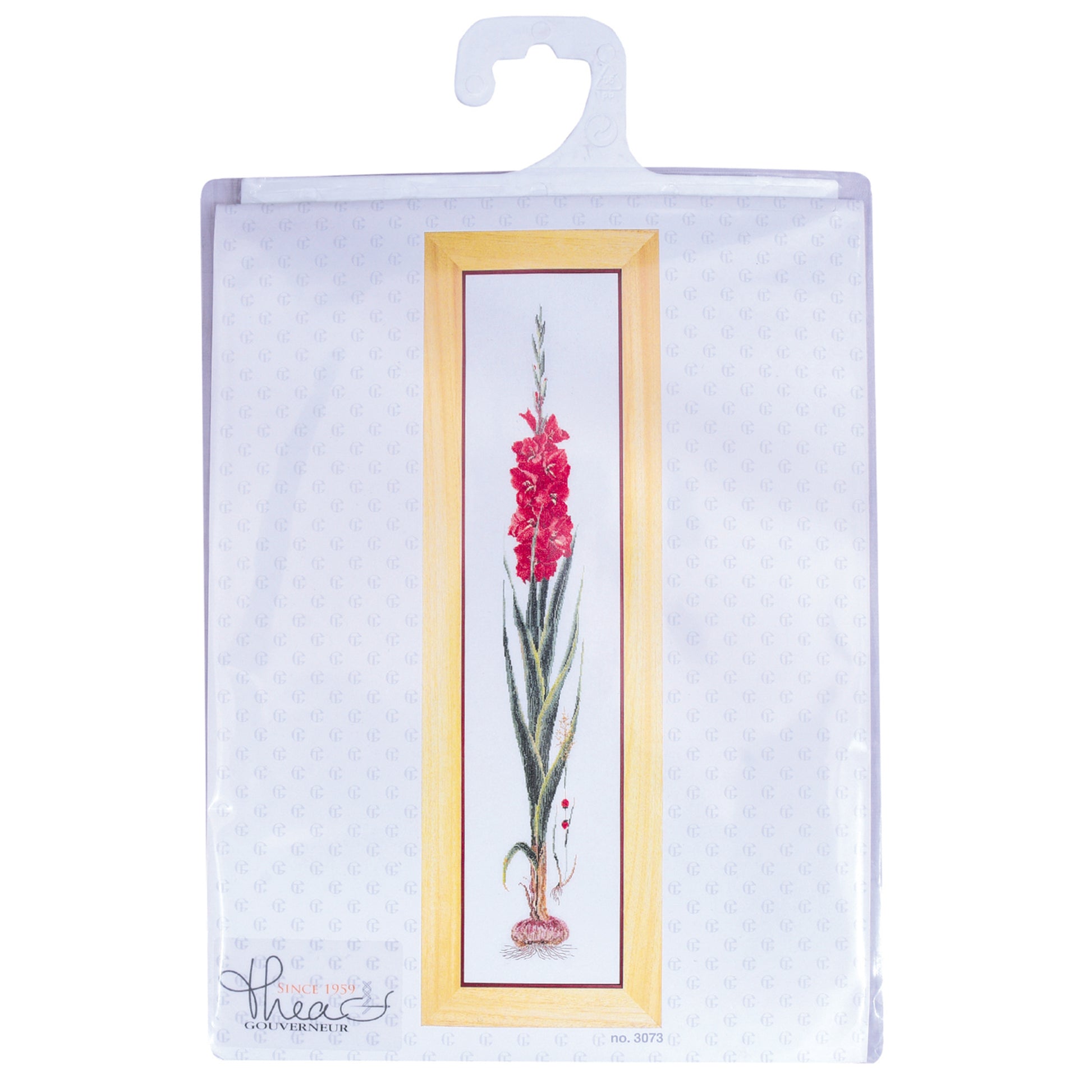 Gladioli Red - Linen - 36 - 3073-Thea Gouverneur Since 1959