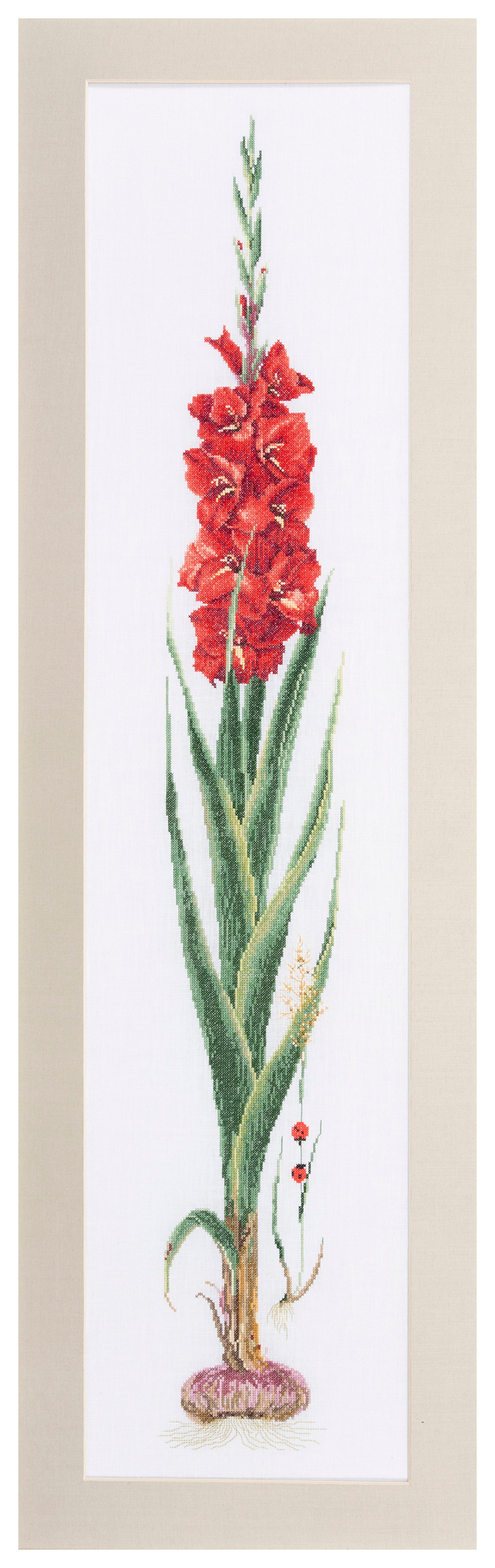 Gladioli Red - Linen - 36 - 3073-Thea Gouverneur Since 1959