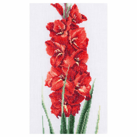 Gladioli Red - Linen - 36 - 3073
