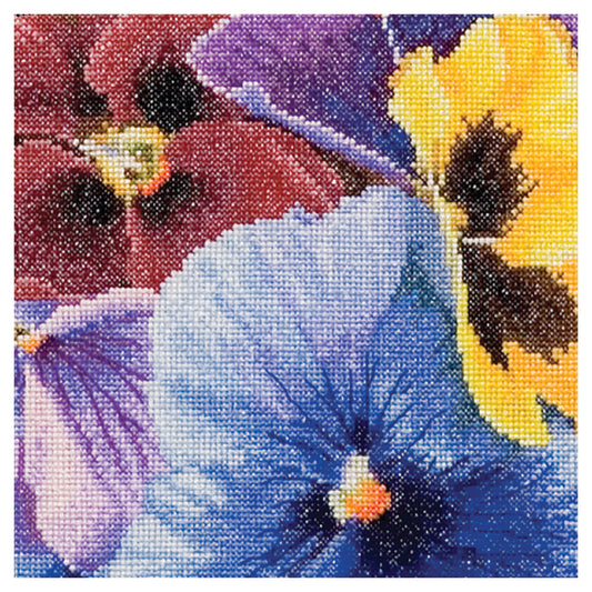 Pansies - Aida Black - 18 count - 435.05