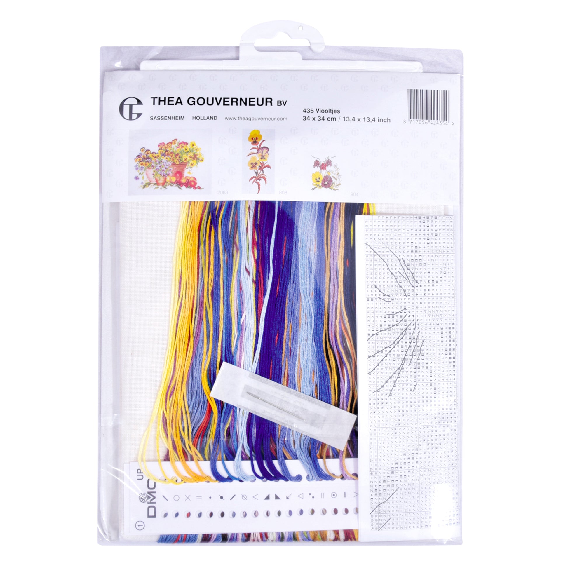 Pansies - Linen - 36 - 435-Thea Gouverneur Since 1959
