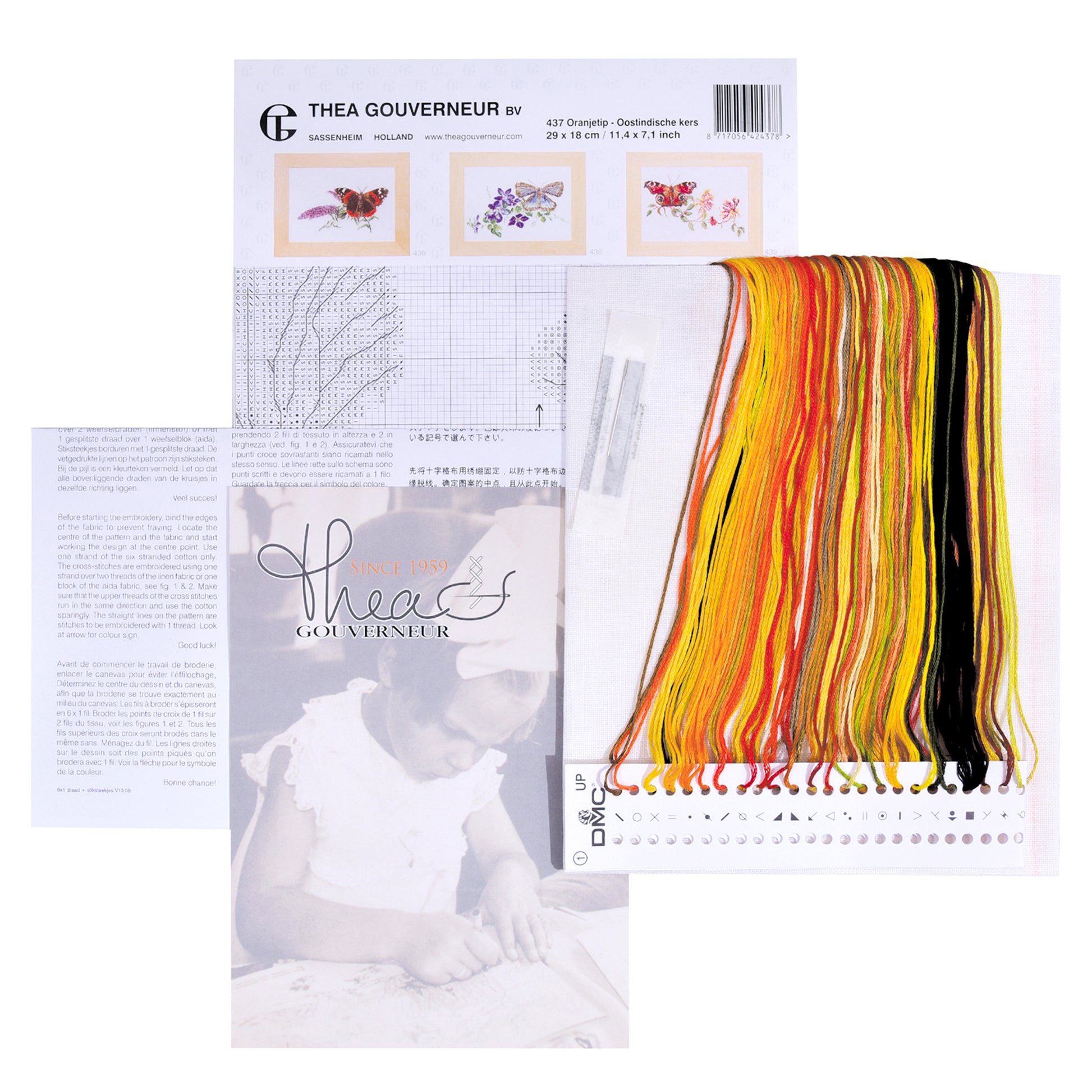 Butterfly-Nasturtium - Linen - 36 - 437-Thea Gouverneur Since 1959