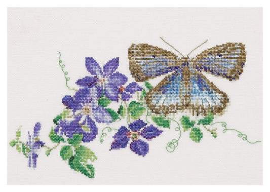 Butterfly-Clematis - Linen - 36 - 438