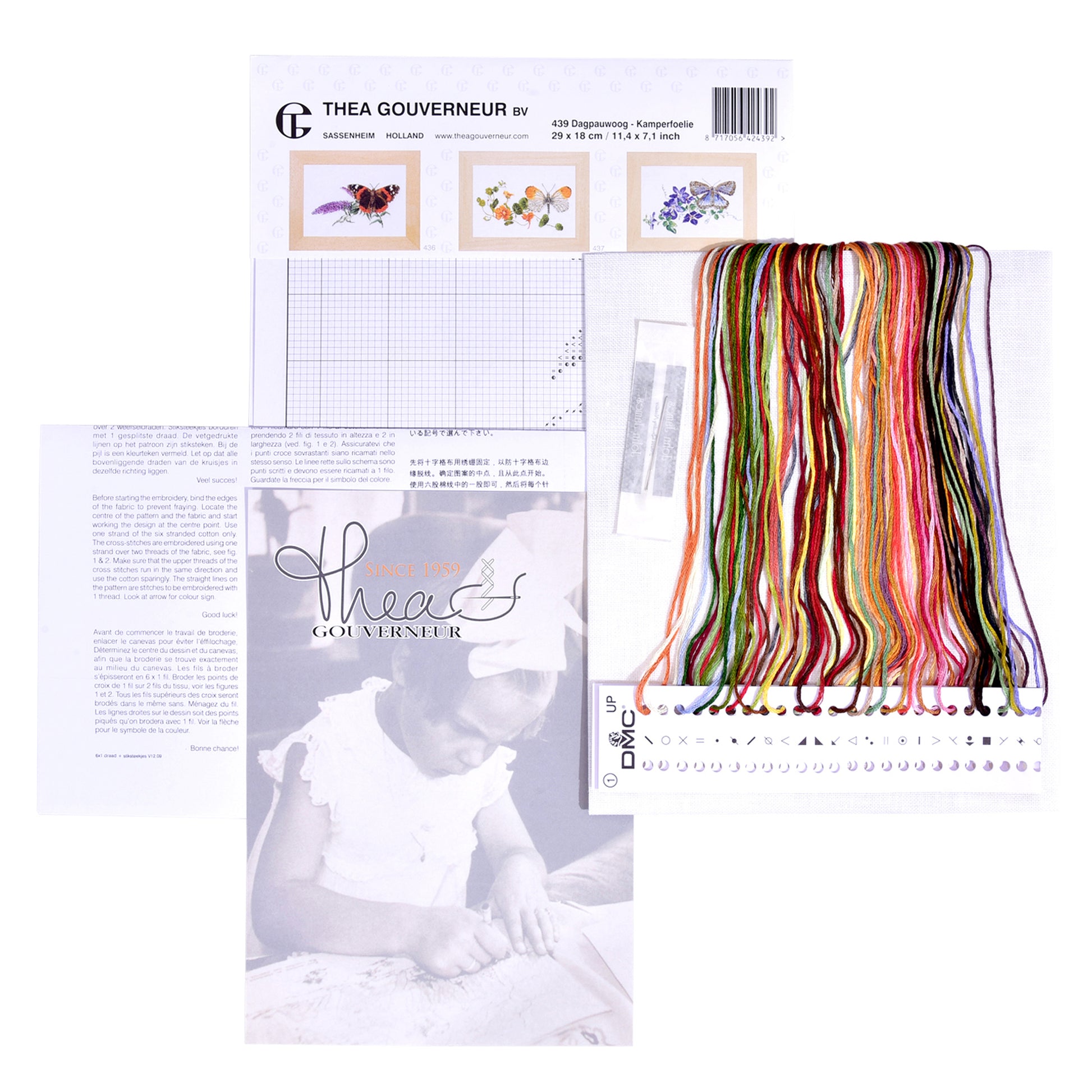 Butterfly-Honeysuckle - Linen - 36 - 439-Thea Gouverneur Since 1959
