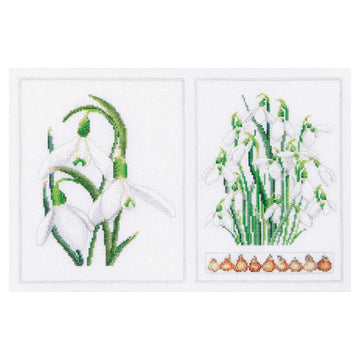 Snowdrops Panel - Aida - 18 - 446A