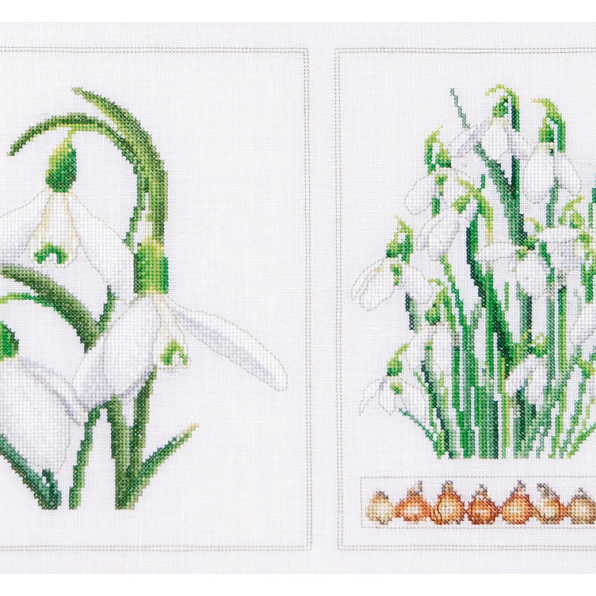 Snowdrops Panel - Aida - 18 - 446A-Thea Gouverneur Since 1959