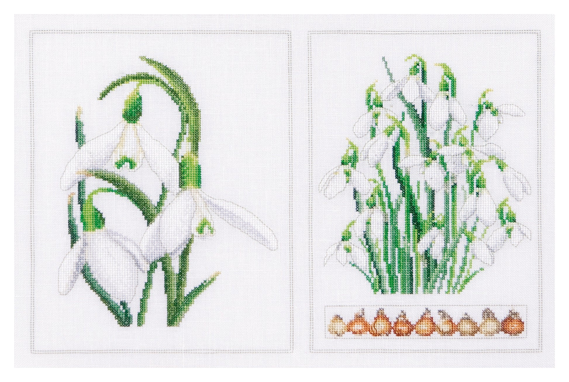 Snowdrops Panel - Aida - 18 - 446A-Thea Gouverneur Since 1959