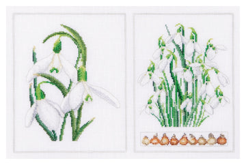 Snowdrops Panel - Aida - 18 - 446A-Thea Gouverneur Since 1959