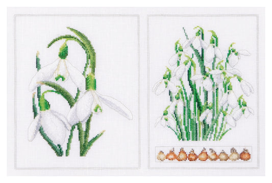 Snowdrops Panel - Aida - 18 - 446A