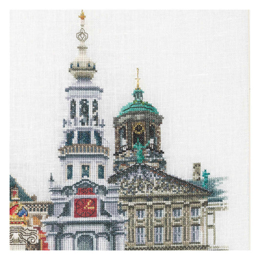 Counted Cross Stitch Kit Amsterdam close up