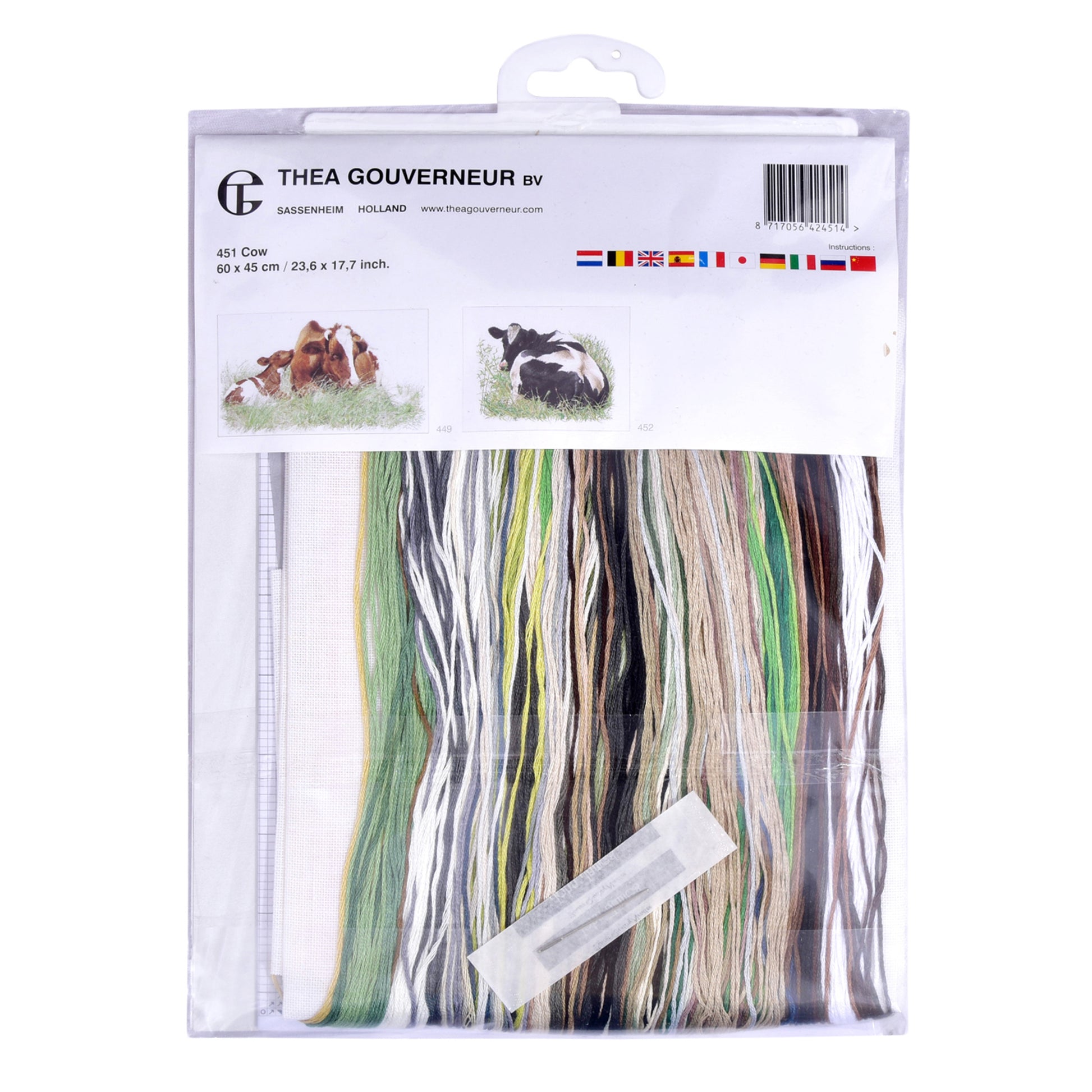 Cow (front) - Linen - 32 - 451-Thea Gouverneur Since 1959